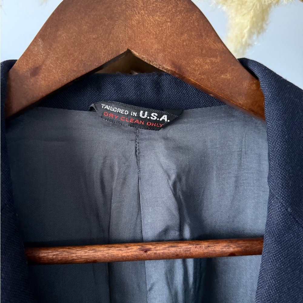 Yves Saint Laurent Men’s Navy Suit Jacket Blazer with Signature Gold Buttons - Picture 2 of 9